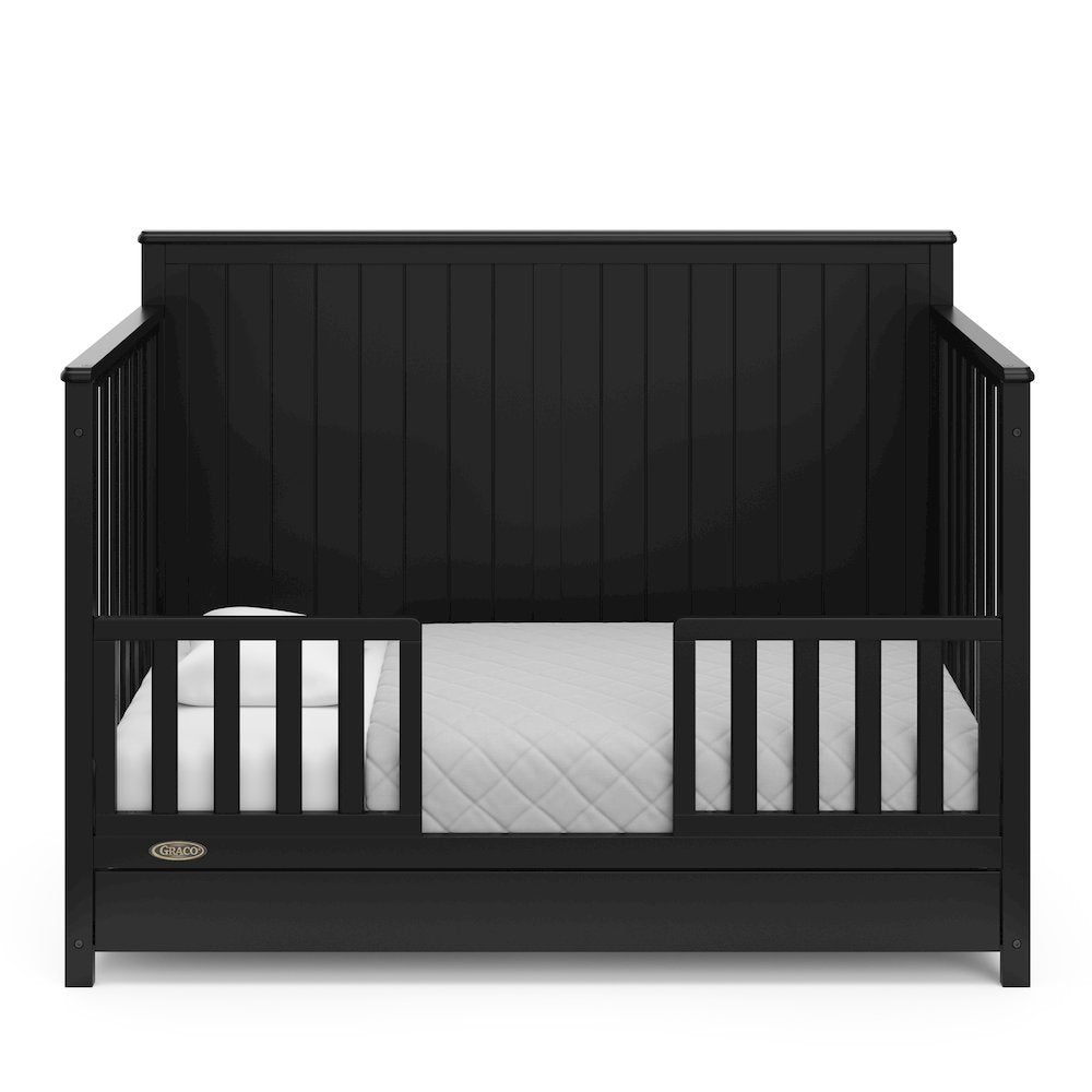 Graco Hadley 5-in-1 Convertible Crib with Drawer (Black)