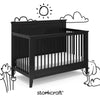 Solstice 5-in-1 Convertible Crib - Black
