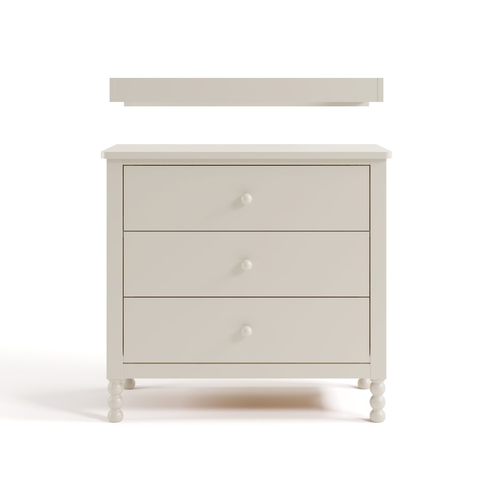 Rio 3 Drawer Chest with Topper-Frosted Oat