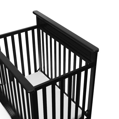 Storkcraft Petal 4-in-1 Convertible Mini Crib, Black