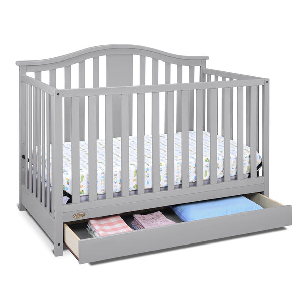 Graco Solano 4-in-1 Convertible Crib with Drawer - Pebble Gray