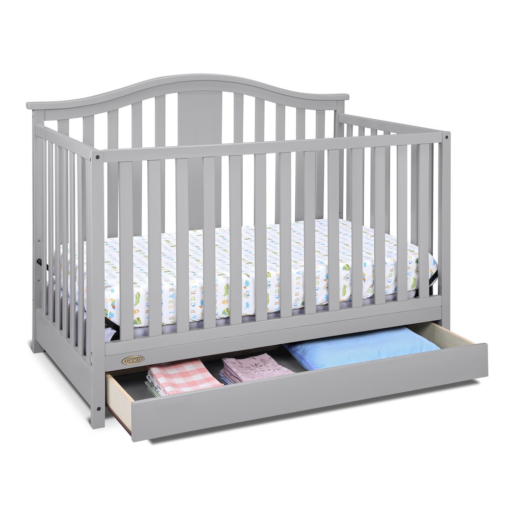Graco Solano 4-in-1 Convertible Crib with Drawer - Pebble Gray