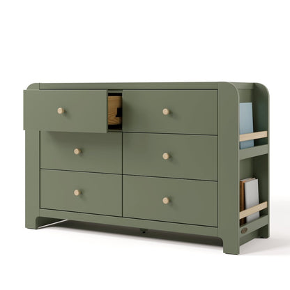 Read-With-Me 6 Drawer Dresser-Olive/Driftwood