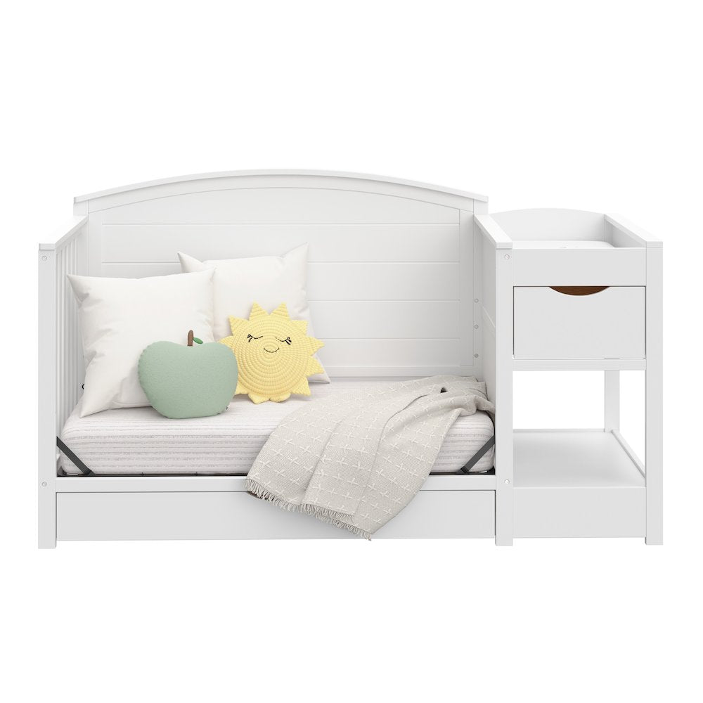 Graco Bellwood 5-in-1 Convertible Crib & Changer with Drawer (White)