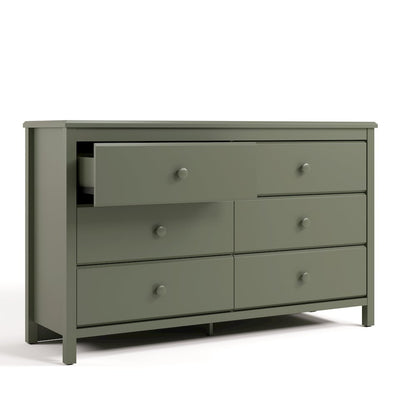 Alpine 6-Drawer Dresser- Olive