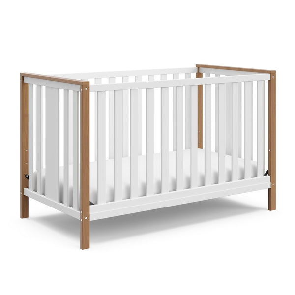 Storkcraft Modern Pacific 4-In-1 Convertible Crib - White/Vintage Driftwood
