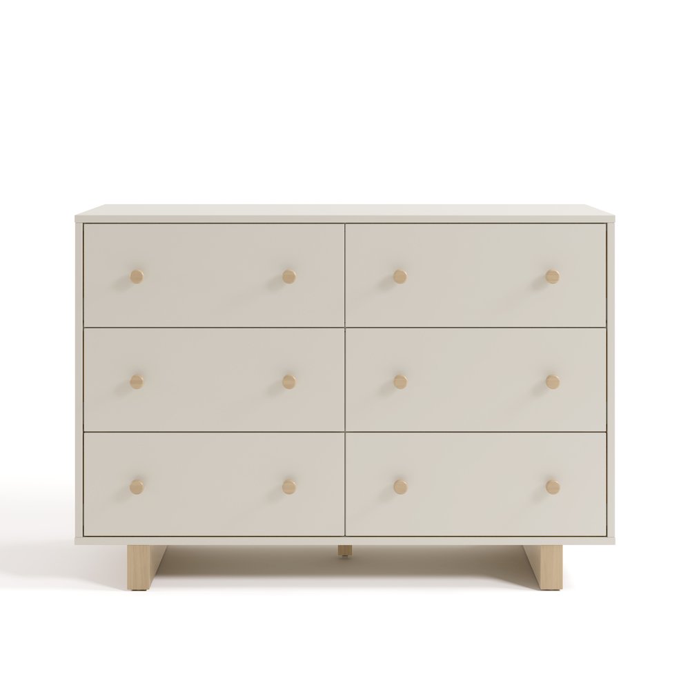 Texas 6 Drawer Dresser-Frosted Oat/Driftwood