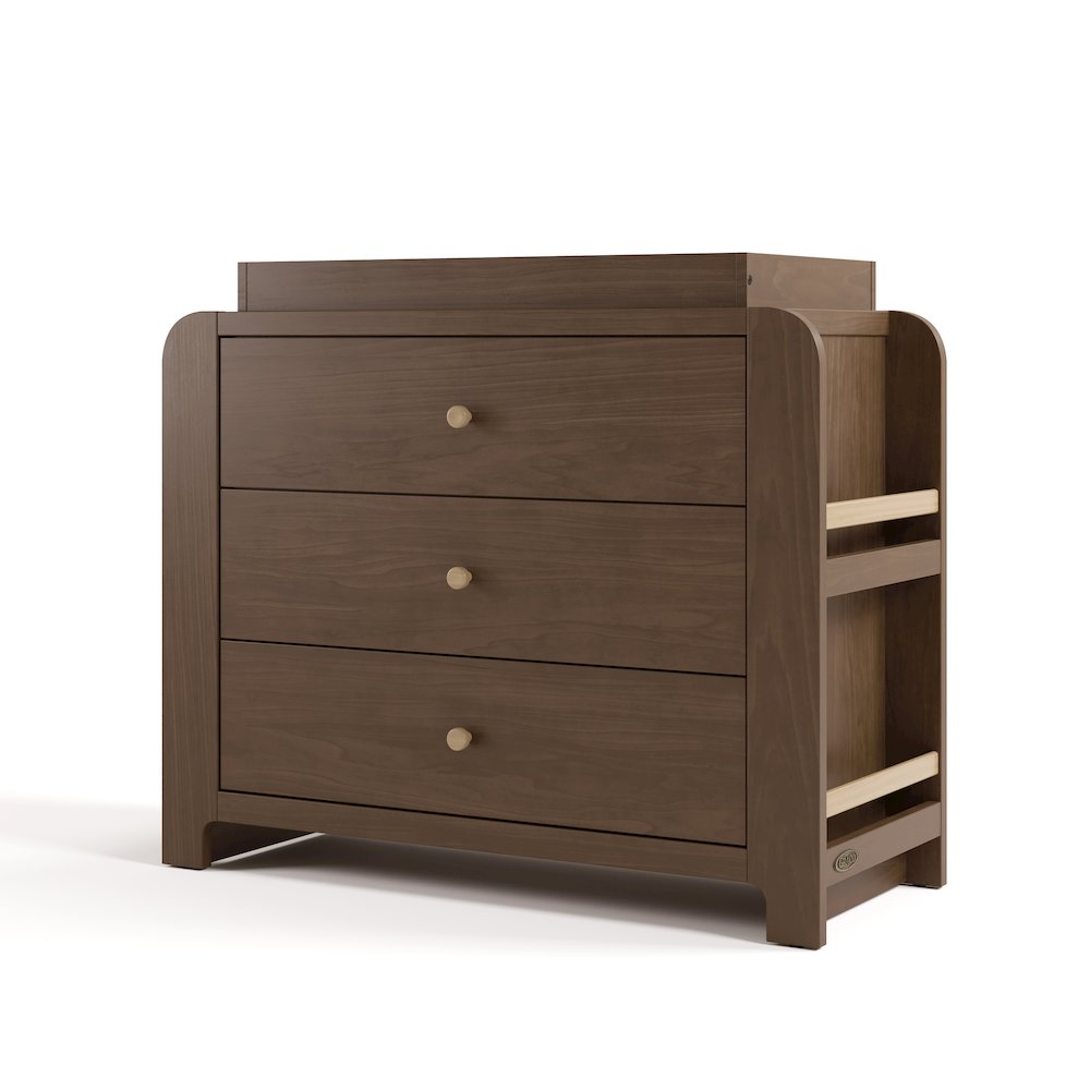 Read-With-Me 3 Drawer Chest with Topper -Hazelnut/Driftwood