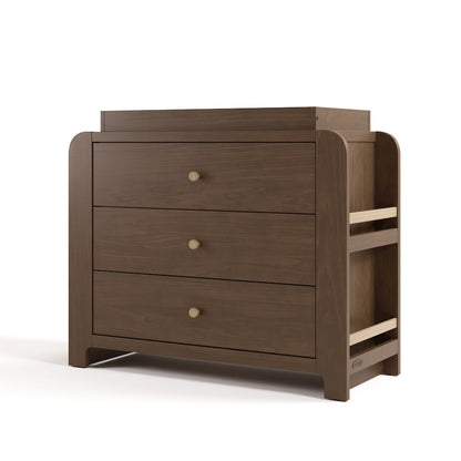 Read-With-Me 3 Drawer Chest with Topper -Hazelnut/Driftwood
