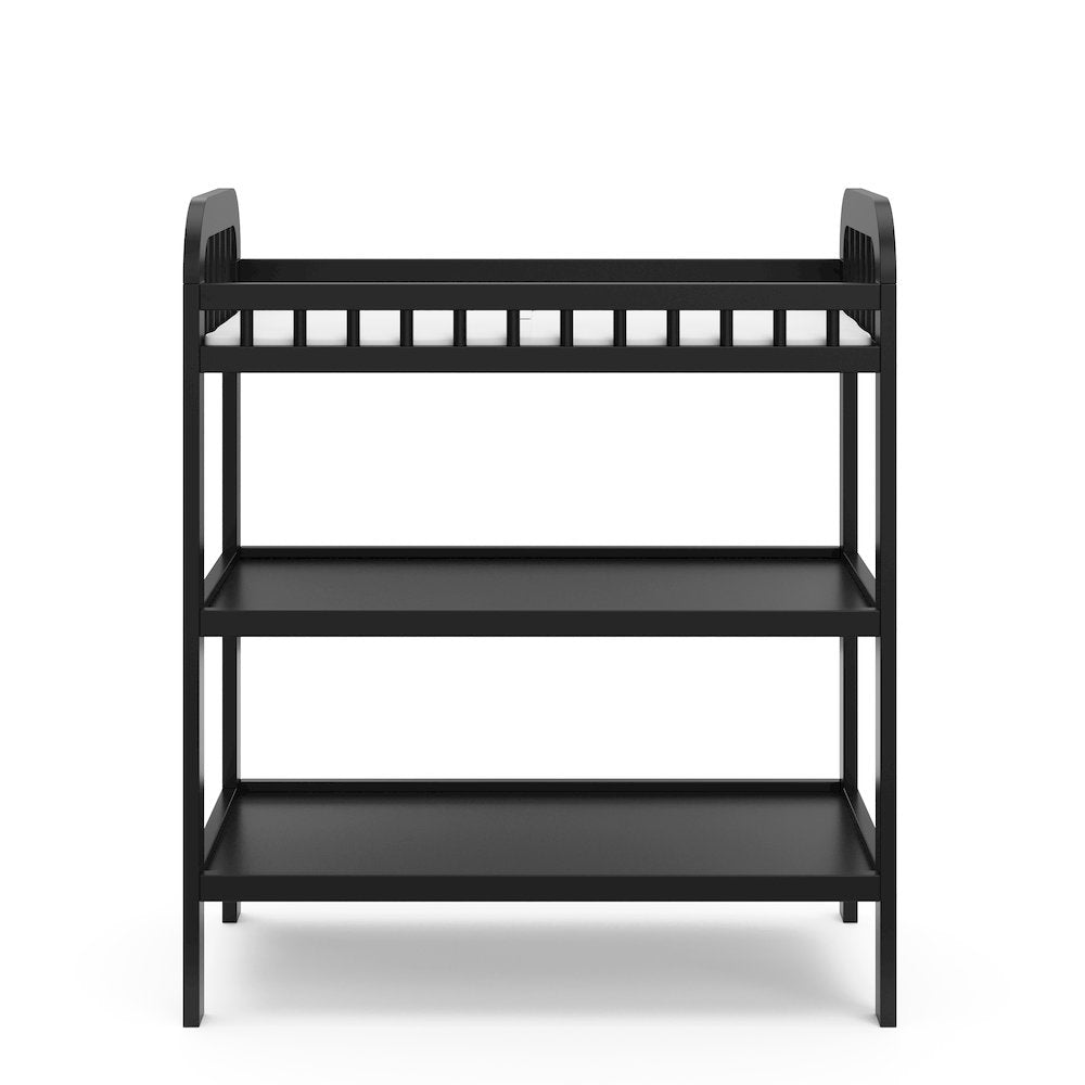 Storkcraft Pasadena Changing Table with Water-Resistant Changing Pad - Black