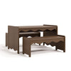 Casablanca Table & Bench Set-Hazelnut