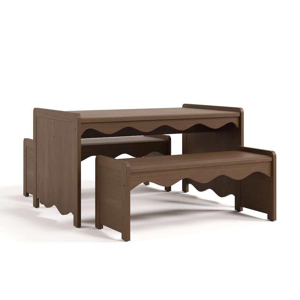 Casablanca Table & Bench Set-Hazelnut
