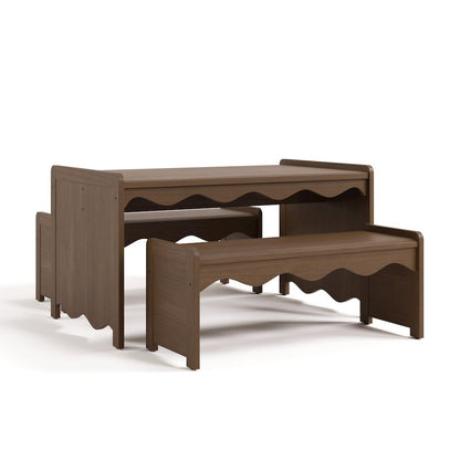 Casablanca Table & Bench Set-Hazelnut