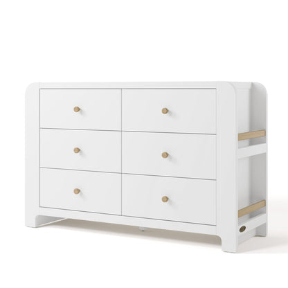 Read-With-Me 6 Drawer Dresser-White/Driftwood
