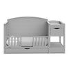 Graco Bellwood 5-in-1 Convertible Crib & Changer with Drawer (Pebble Gray)