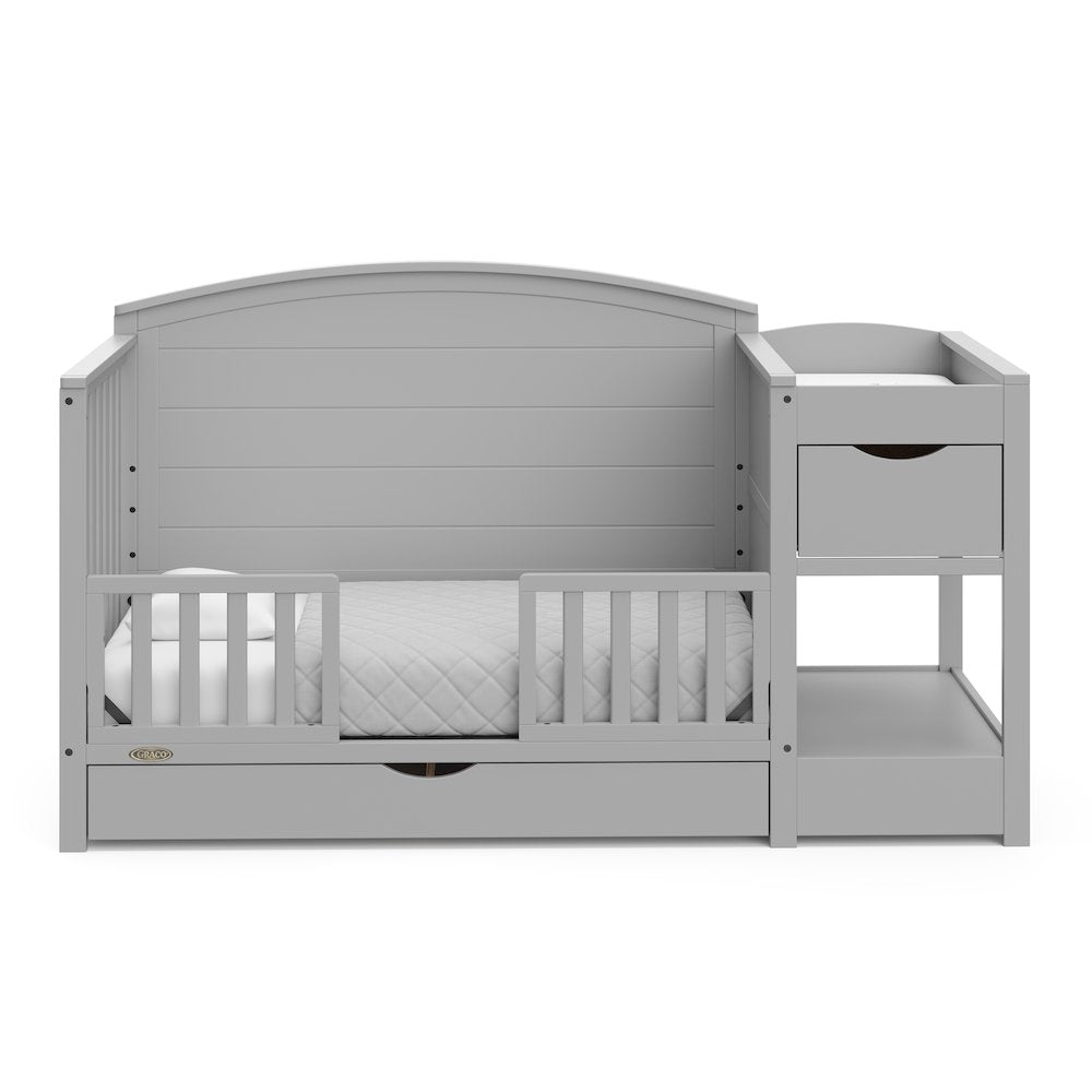 Graco Bellwood 5-in-1 Convertible Crib & Changer with Drawer (Pebble Gray)