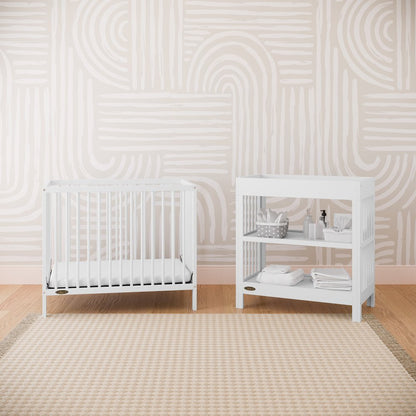 Graco Teddi 4-in-1 Convertible Mini Crib - White