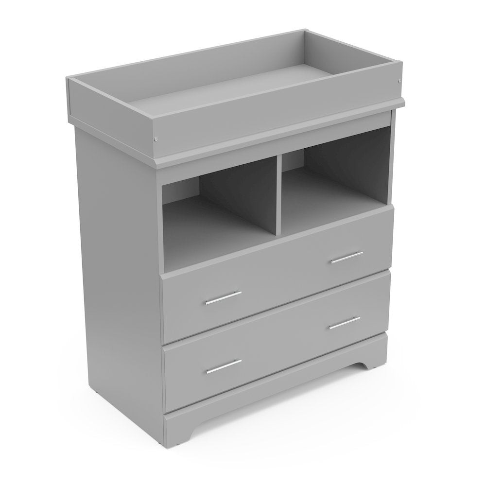 Storkcraft Brookside 2 Drawer Changing Chest - Pebble Gray