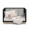 Storkcraft Santos 3-in-1 Convertible Crib (Black with Natural)