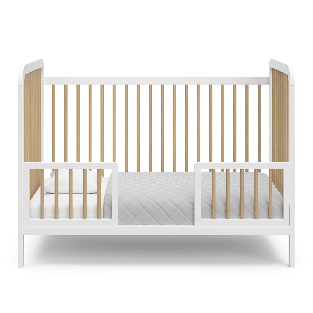 Storkcraft Pasadena 3-in-1 Convertible Crib - White with Driftwood