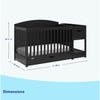 Graco Bellwood 5-in-1 Convertible Crib & Changer with Drawer (Black)