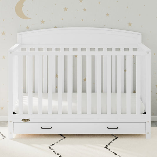 Graco Benton 5-in-1 Convertible Crib with Drawer (White)