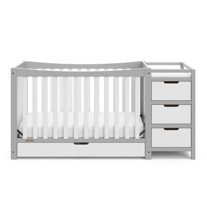 Graco Remi All-in-One Convertible Crib with Drawer and Changer (Pebble Gray)