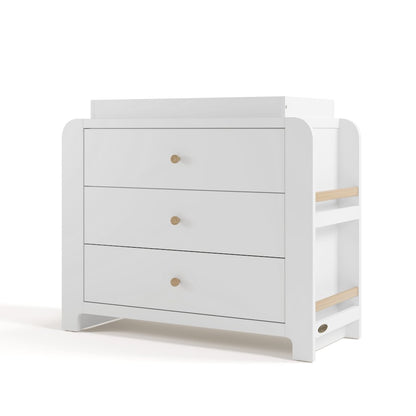 Read-With-Me 3 Drawer Chest with Topper -White/Driftwood