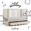 Casablanca Crib With Drawer-Frosted Oat