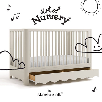 Casablanca Crib With Drawer-Frosted Oat