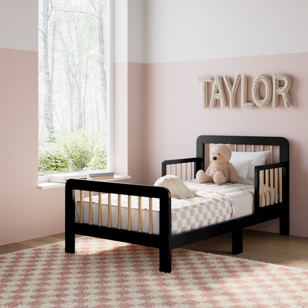 Storkcraft Pasadena Toddler Bed - Black with Driftwood