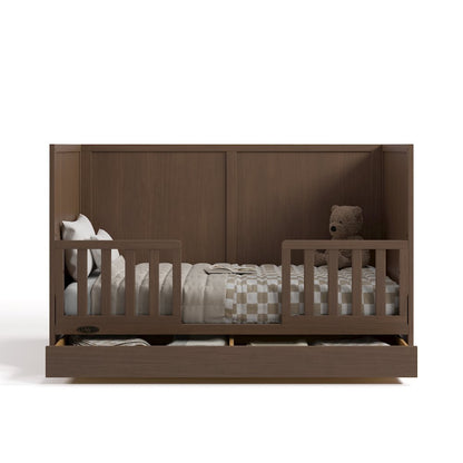 Theo 3-in-1 Convertible Crib with Drawer - Hazelnut