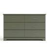 Brookside 6-Drawer Dresser- Olive