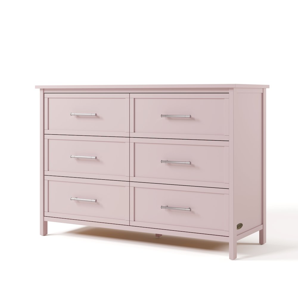 Classic 6 Drawer Dresser- Blush