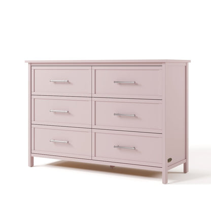 Classic 6 Drawer Dresser- Blush