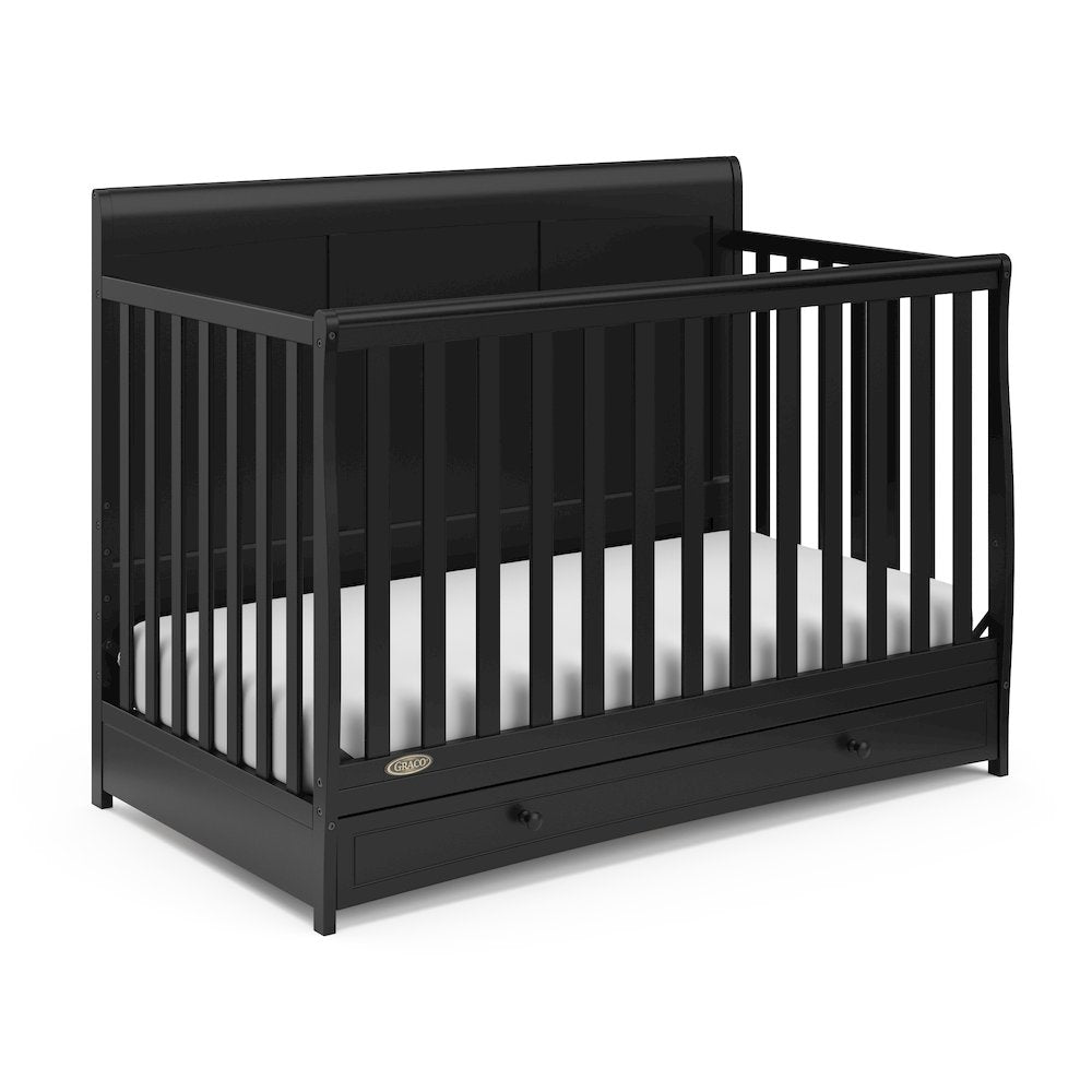 Graco Asheville 4-in-1 Convertible Crib with Drawer (Black)