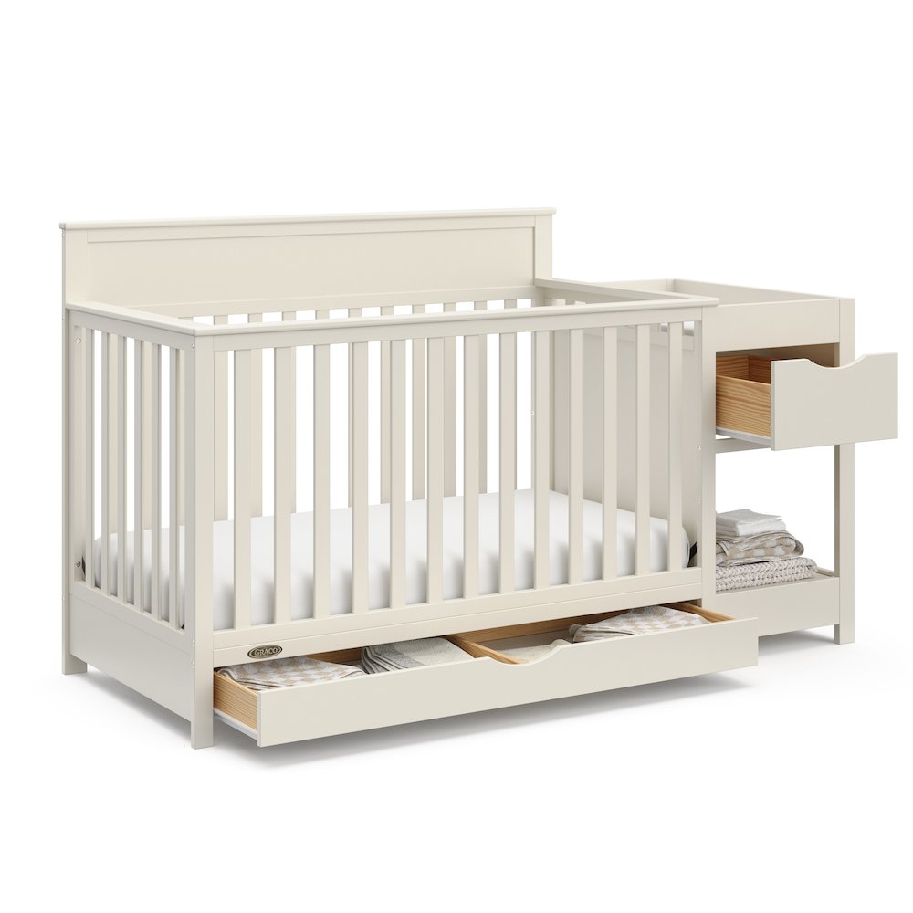 Shiloh Convertible Crib & Changer - Frosted Oat