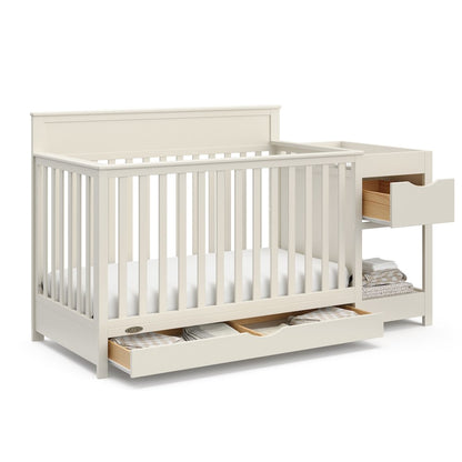 Shiloh Convertible Crib & Changer - Frosted Oat