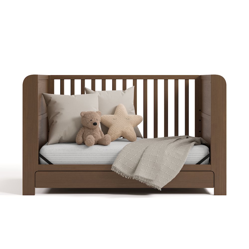 Read-With-Me Crib with Drawer - Hazelnut