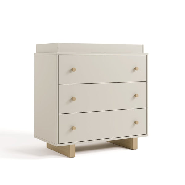 Texas 3 Drawer Chest with Topper-Frosted Oat/Driftwood