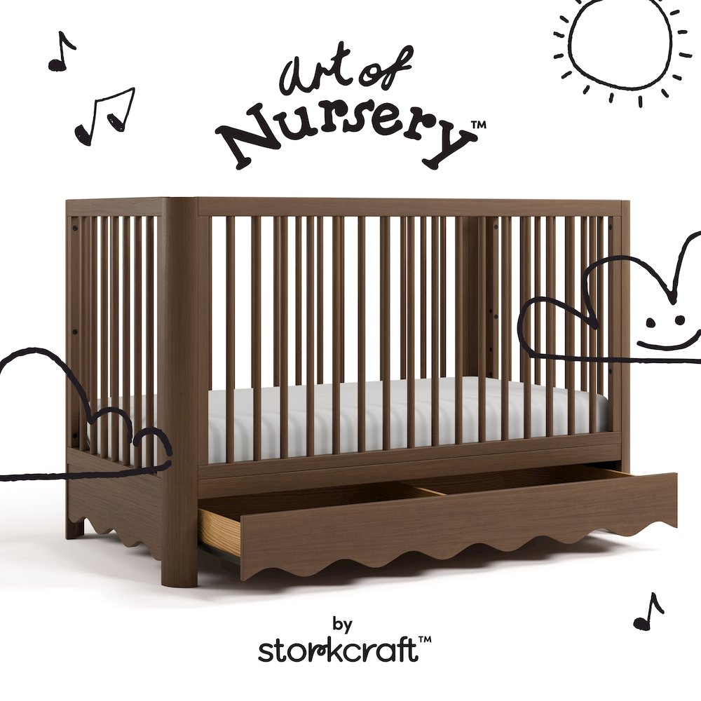Casablanca Crib With Drawer-Hazelnut
