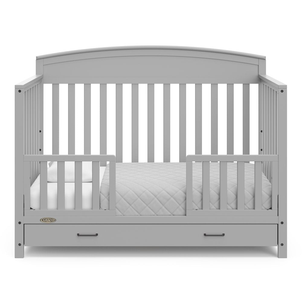 Graco Benton 5-in-1 Convertible Crib with Drawer (Pebble Gray)