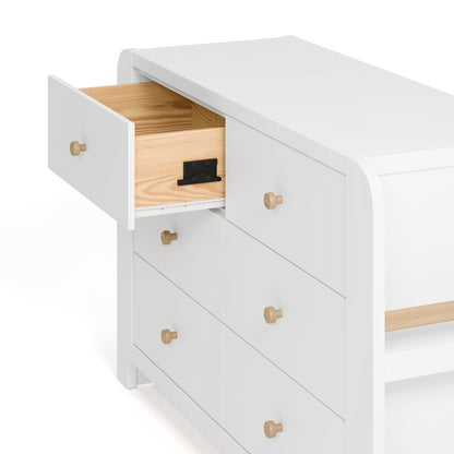 Read-With-Me 6 Drawer Dresser-White/Driftwood