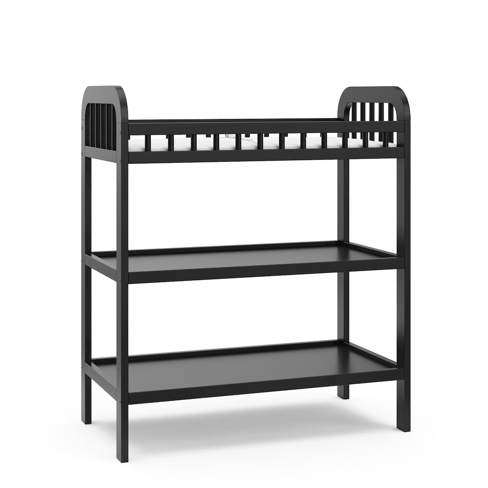 Storkcraft Pasadena Changing Table with Water-Resistant Changing Pad - Black