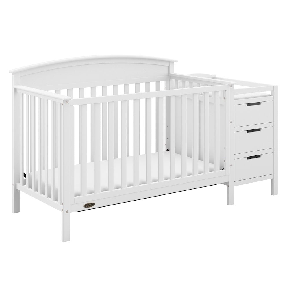 Graco Benton 4-in-1 Convertible Crib and Changer (White)