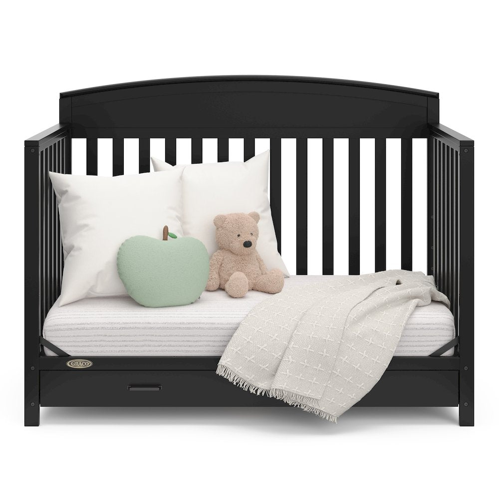 Graco Benton 5-in-1 Convertible Crib with Drawer (Black)