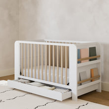 Graco Read-with-Me 4-in-1 Convertible Crib with Drawer (White with Driftwood)