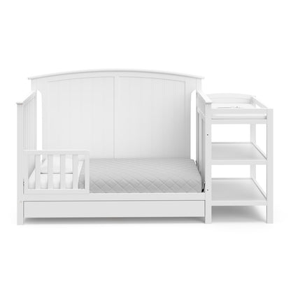 Steveston 5-in-1 Convertible Crib and Changer with Drawer - White