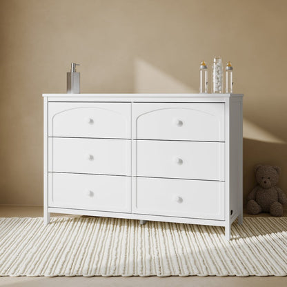 Olivia 6 Drawer Dresser-White