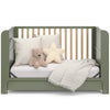Read-With-Me Crib with Drawer - Olive/Driftwood
